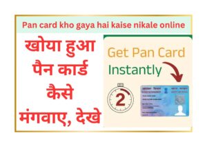 Pan card kho gaya hai kaise nikale online