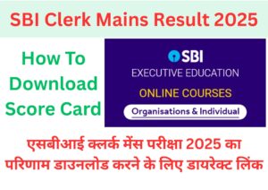 SBI Clerk Mains Result 2025